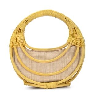 NWT Antik Kraft Natural Woven Rattan Handbag